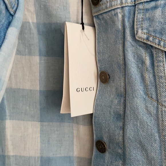 Gucci Embroidered flower denim jacket - Picture 5 of 7
